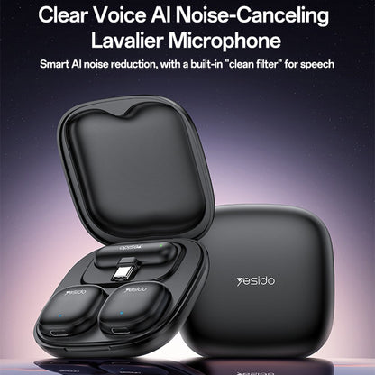 Yesido KR20 Lavalier, Lightning, Set of 2 pieces, Black