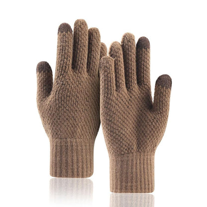 Techsuit miesten kosketusnäyttöhanskat talvikäyttöön ST0013, koko 22 cm, ruskea