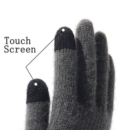 Techsuit miesten kosketusnäyttöhanskat talvikäyttöön ST0013, koko 22 cm, ruskea