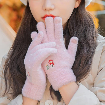 Naisten Techsuit ST0011 kosketusnäyttöhansikkaat talvikäyttöön, koko 17 cm, beige