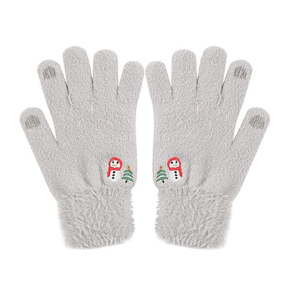 Naisten Techsuit ST0011 kosketusnäyttöhanskat talvikäyttöön, koko 17 cm, harmaa