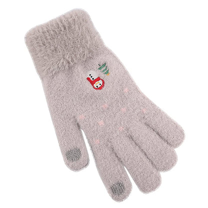 Naisten Techsuit ST0011 kosketusnäyttöhanskat talvikäyttöön, koko 17 cm, harmaa