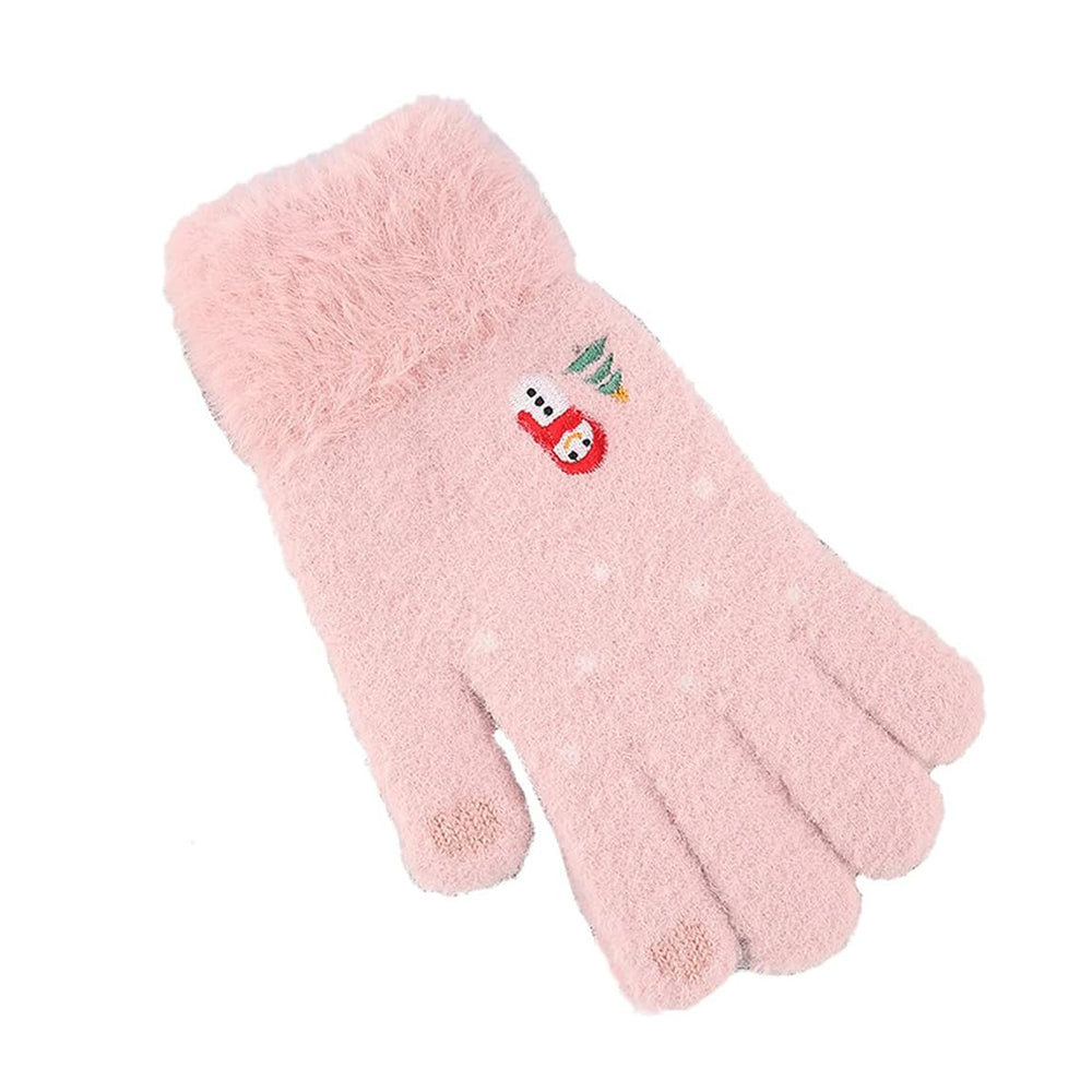 Naisten Techsuit ST0011 kosketusnäyttöhanskat talvikäyttöön, koko 17 cm, vaaleanpunaiset