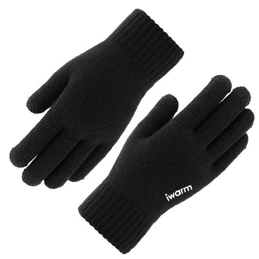 Iwarm ST0005 kosketusnäppäimelliset talvihanskat, koko 21 cm, mustat