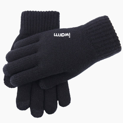 Iwarm ST0005 kosketusnäppäimelliset talvihanskat, koko 21 cm, mustat