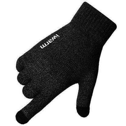 Iwarm ST0005 kosketusnäppäimelliset talvihanskat, koko 21 cm, mustat