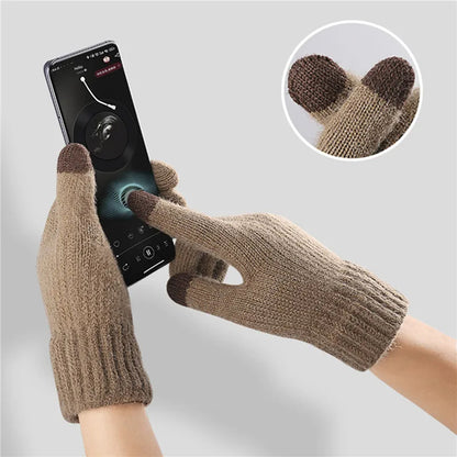 Iwarm ST0016 kosketusnäppäimet talvihanskat, koko 22 cm, laivastonsininen