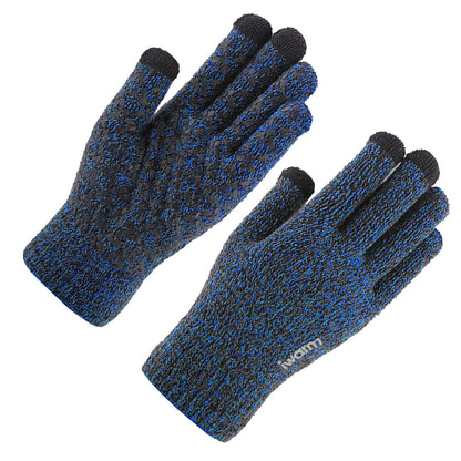 Iwarm ST0018 kosketusnäyttökäsineet talvikäyttöön, koko 23 cm, siniset