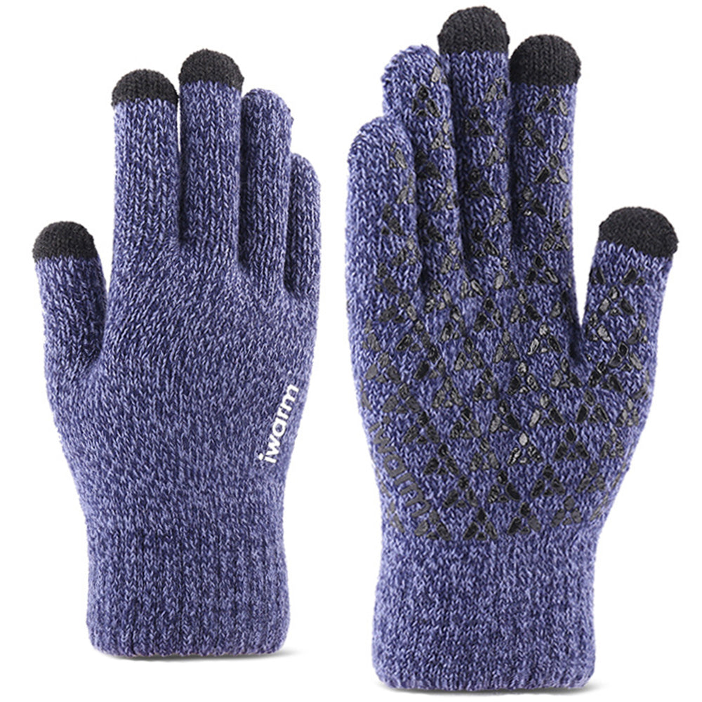 Iwarm ST0018 kosketusnäyttökäsineet talvikäyttöön, koko 23 cm, siniset