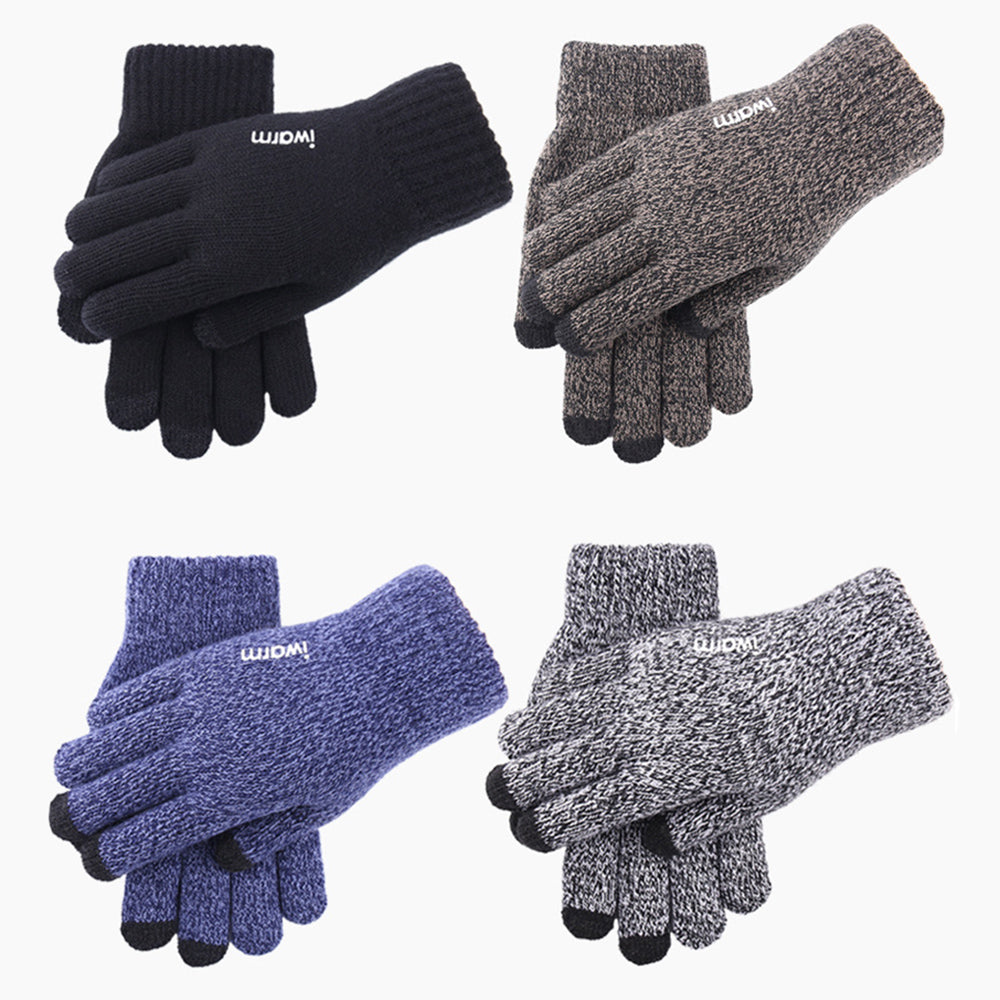 Iwarm ST0018 kosketusnäyttökäsineet talvikäyttöön, koko 23 cm, siniset