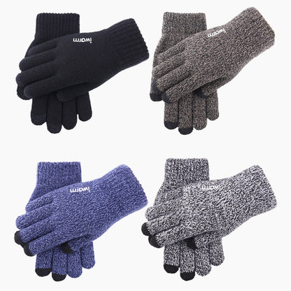 Iwarm ST0018 kosketusnäyttökäsineet talvikäyttöön, koko 23 cm, siniset