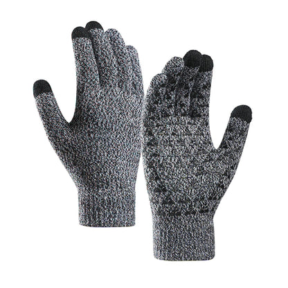 Iwarm ST0018 kosketusnäyttökäsineet talvikäyttöön, koko 23 cm, musta harmaa