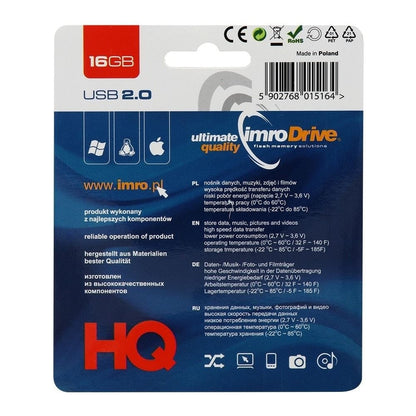 Ulkoinen muisti USB-A Imro, 16Gb