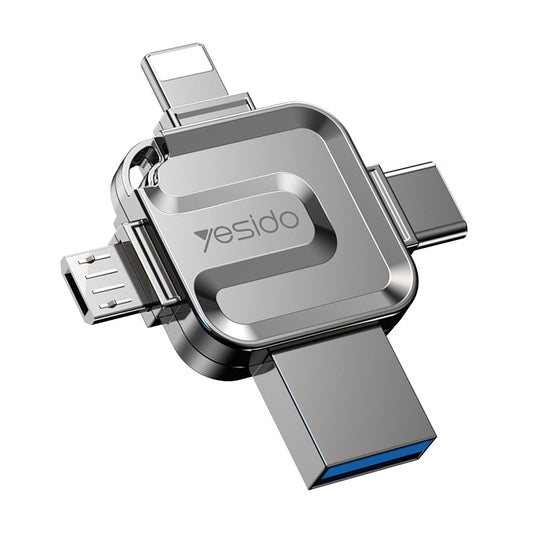 Ulkoinen muisti USB-A 3.0 / Lightning / USB-C / microUSB Yesido FL15, 16Gb