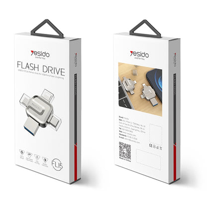 Ulkoinen muisti USB-A 3.0 / Lightning / USB-C / microUSB Yesido FL15, 16Gb