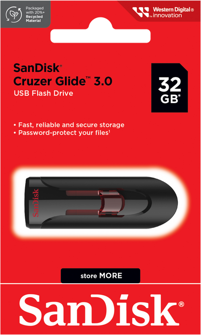 Ulkoinen muisti USB-A 3.0 SanDisk Cruzer Glide, 32Gb SDCZ600-032G-G35