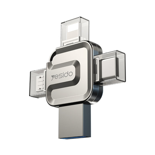 Ulkoinen muisti USB-A 3.0 / Lightning / USB-C / microUSB Yesido FL15, 16Gb