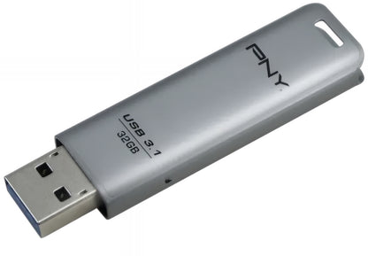 External USB-A 3.1 Memory PNY Elite Steel, 32Gb FD32GESTEEL31G-EF