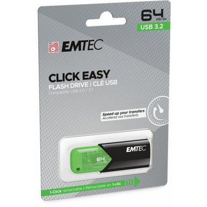 External USB-A 3.2 Memory Emtec B110 Click Easy, 64Gb ECMMD64GB113