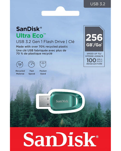 Ulkoinen USB-A 3.2 SanDisk Ultra Eco -muisti, 256Gb SDCZ96-256G-G46