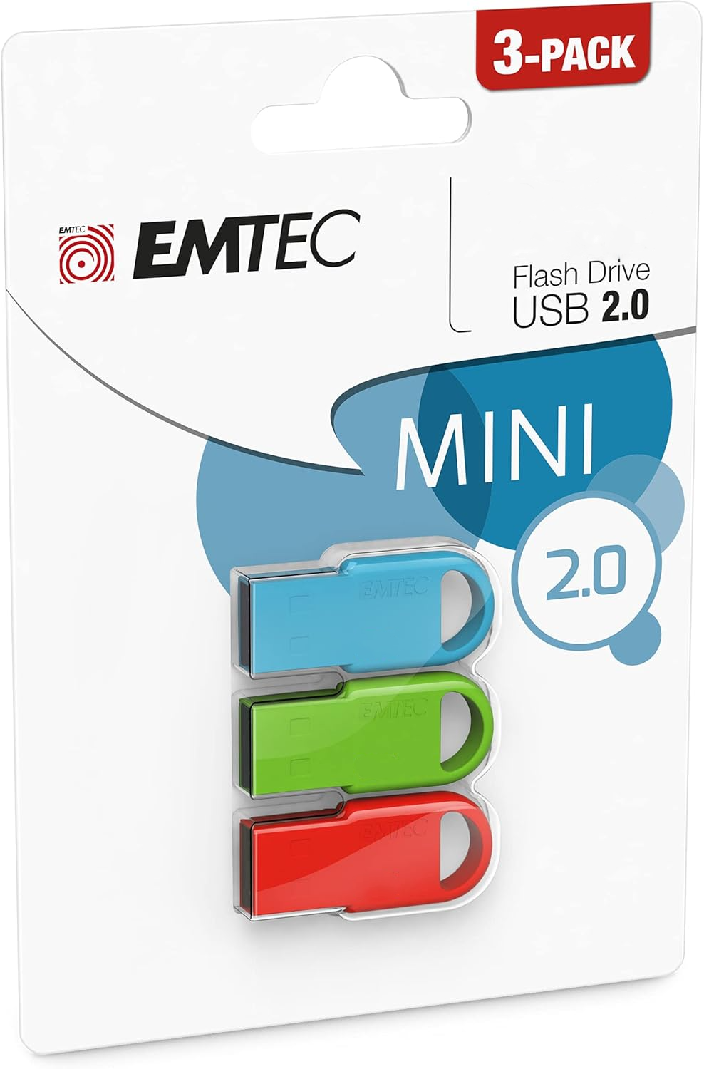 Ulkoinen muisti USB-A Emtec D250 Mini, 16Gb, 3 kappaleen setti ECMMD16GD252P3