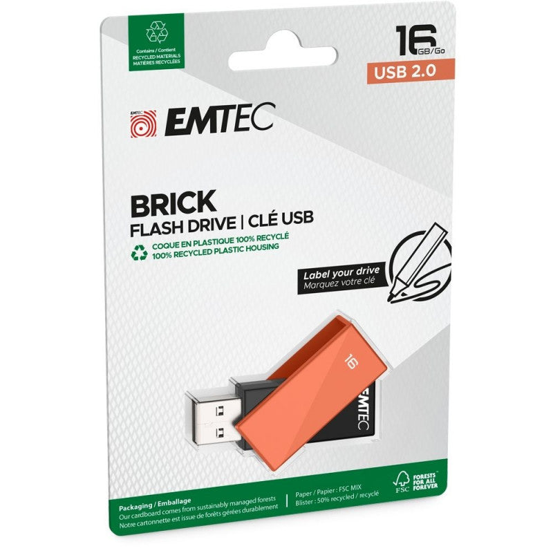 Ulkoinen muisti USB-A Emtec C350 Brick, 16Gb ECMMD16GC352