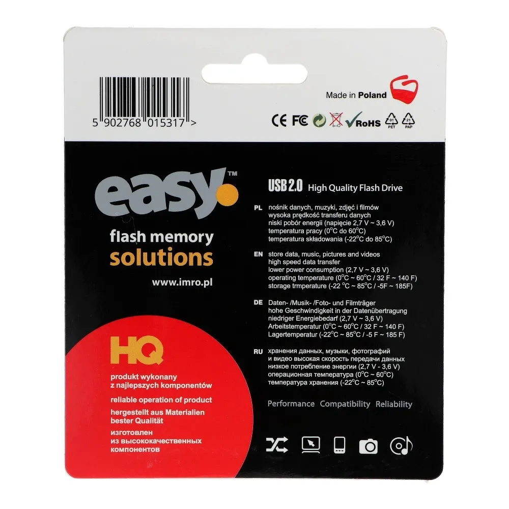 Ulkoinen muisti USB-A Imro Easy, 128Gb