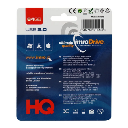 External USB-A Memory Imro, 64Gb