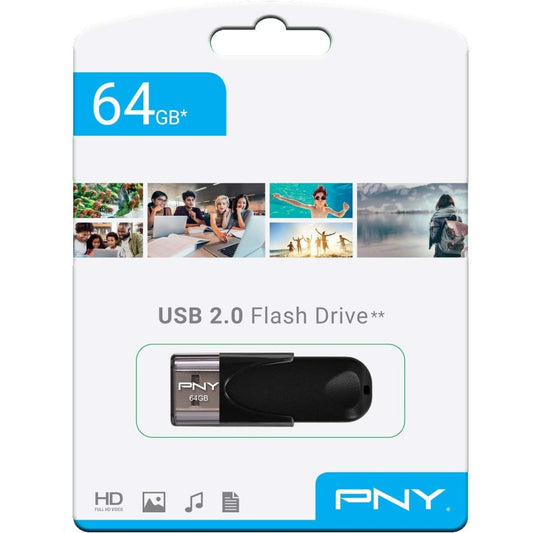 Ulkoinen muisti USB-A PNY Attache 4, 64Gb FD64GATT4-EF
