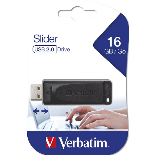 Ulkoinen USB-A Verbatim PenDrive Slider -muisti, 16 Gt