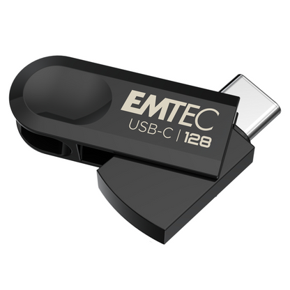 Ulkoinen USB-C-muisti Emtec C280 Single, 128 Gt ECMMD128GC2