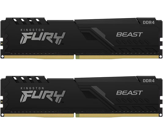 Kingston Fury Beast RAM-muisti, DDR4, 2 x 16GB, 3200MHz KF432C16BBK2/32