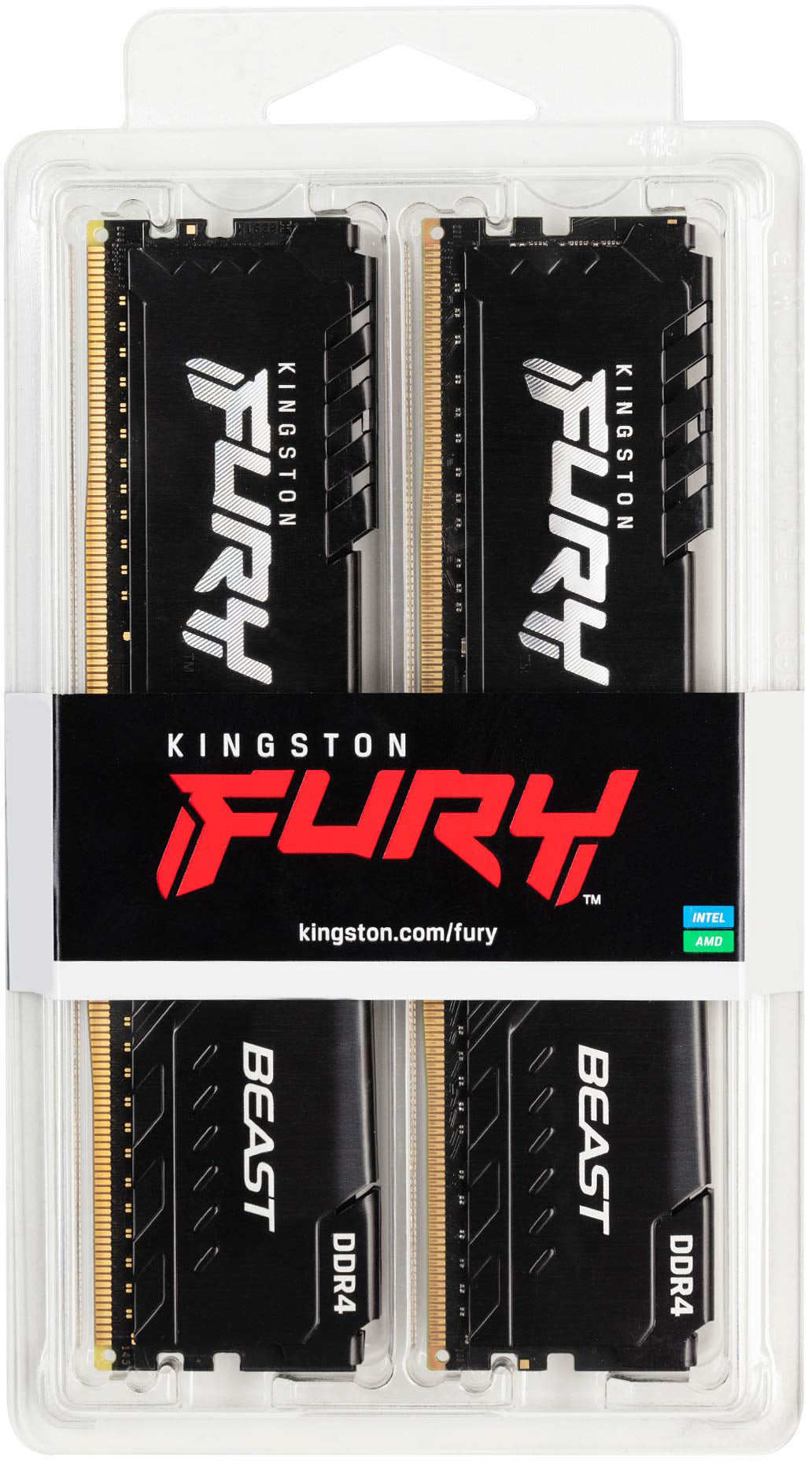 Kingston Fury Beast RAM-muisti, DDR4, 2 x 16GB, 3200MHz KF432C16BBK2/32