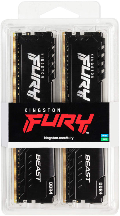 Kingston Fury Beast RAM-muisti, DDR4, 2 x 16GB, 3200MHz KF432C16BBK2/32