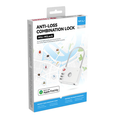 MiLi SmartTag MiLock Matkalaukku iOS-sarjalle, Valkoinen HD-P16-L