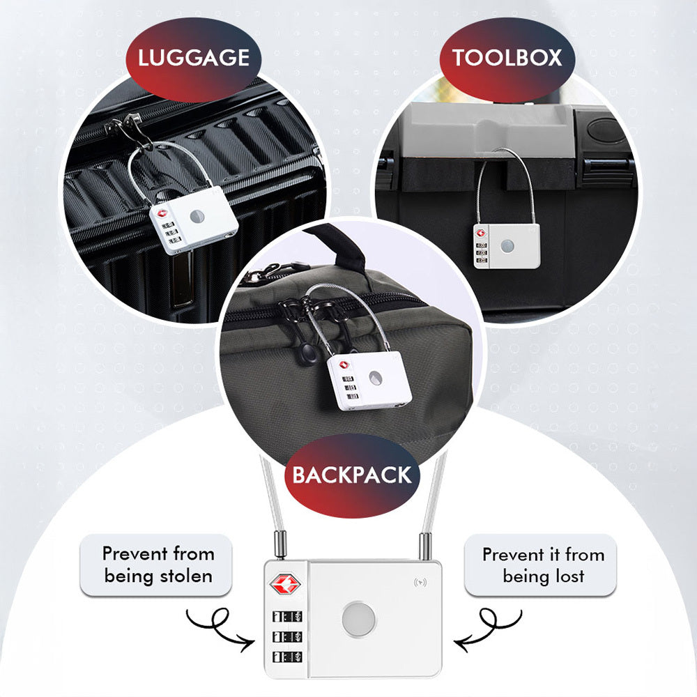 MiLi SmartTag MiLock Matkalaukku iOS-sarjalle, Valkoinen HD-P16-L