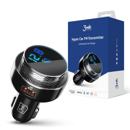 Bluetooth FM-modulaattori 3MK Hyper Car, 2 x USB-A - 1 x microSD-muistikortti