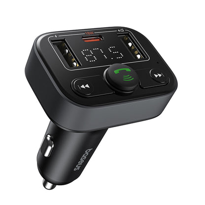 FM Bluetooth -modulaattori Baseus S-09 Lite, 2 x USB-A - 1 x USB-C C10762300113-00