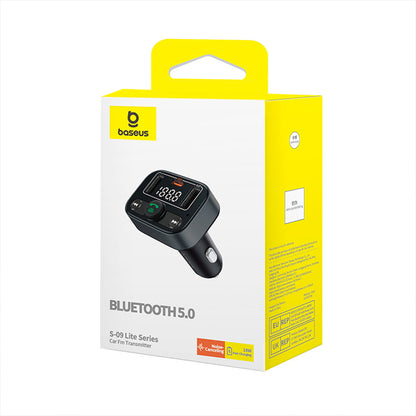 FM Bluetooth -modulaattori Baseus S-09 Lite, 2 x USB-A - 1 x USB-C C10762300113-00