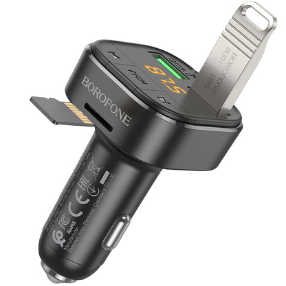FM Bluetooth -modulaattori Borofone BC43 Flash, 2 x USB-A - 1 x microSD