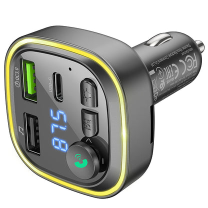 FM Bluetooth -modulaattori Borofone BC48, 2 x USB-A - 1 x USB-C
