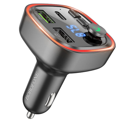 FM Bluetooth -modulaattori Borofone BC48, 2 x USB-A - 1 x USB-C