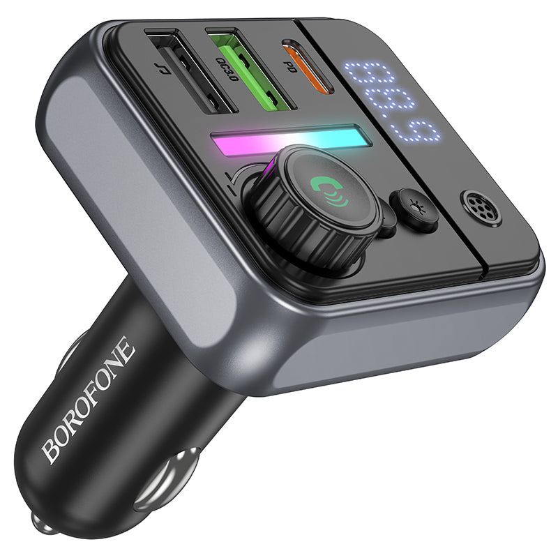 FM Bluetooth -modulaattori Borofone BC50 Ascenso, 2 x USB-A - 1 x USB-C
