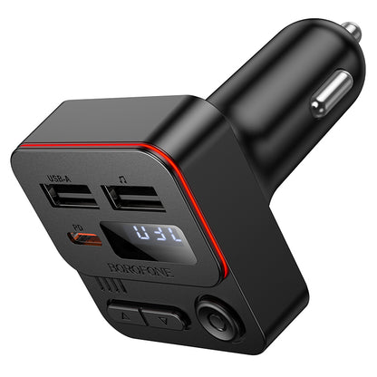 FM Bluetooth -modulaattori Borofone BC60 Hero, 2 x USB-A - 1 x USB-C