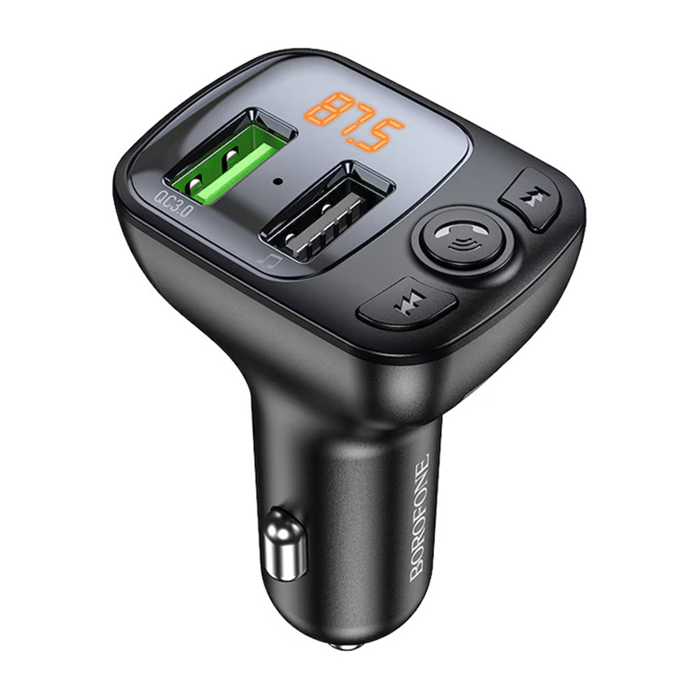 Borofone BC41 Eminency Bluetooth FM Modulator, 2 x USB-A - 1 x microSD