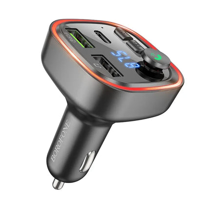 FM Bluetooth -modulaattori Borofone BC48, 2 x USB-A - 1 x USB-C