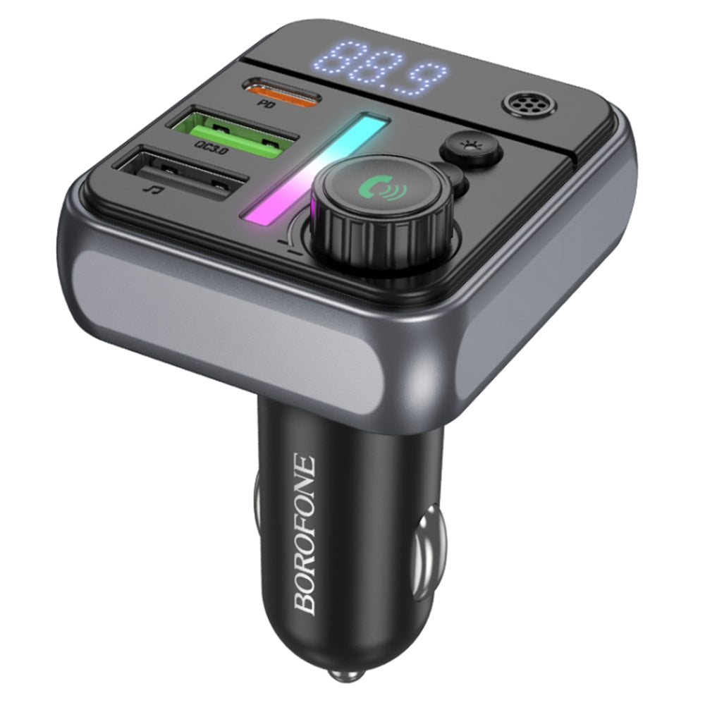FM Bluetooth -modulaattori Borofone BC50 Ascenso, 2 x USB-A - 1 x USB-C