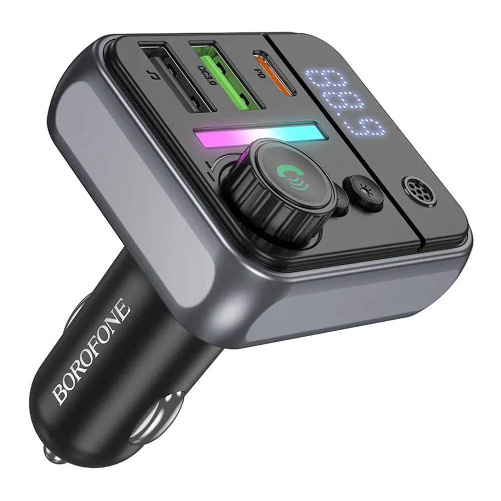 FM Bluetooth -modulaattori Borofone BC50 Ascenso, 2 x USB-A - 1 x USB-C