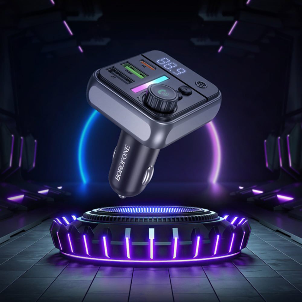 FM Bluetooth -modulaattori Borofone BC50 Ascenso, 2 x USB-A - 1 x USB-C