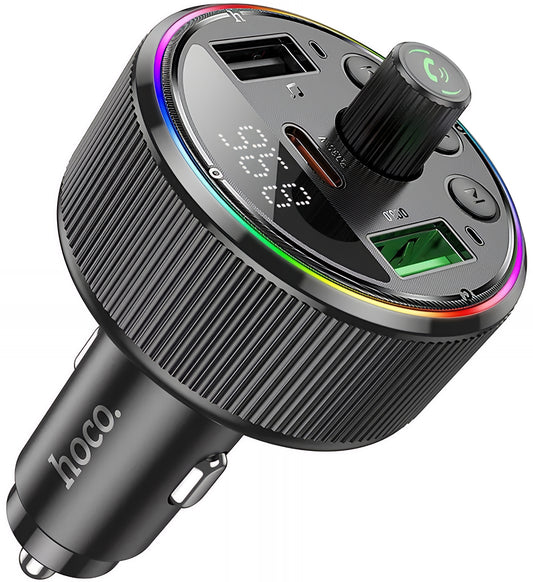 FM Bluetooth -modulaattori HOCO E82, 2 x USB-A - 1 x USB-C